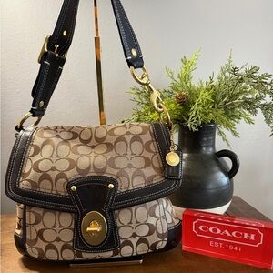 Coach 65th Anniversary Legacy Signature Flap Shoulder Bag